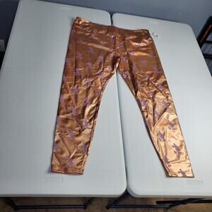 Disney World 50th Anniversary EARidescent Leggings Rose Gold Womens Size 1X